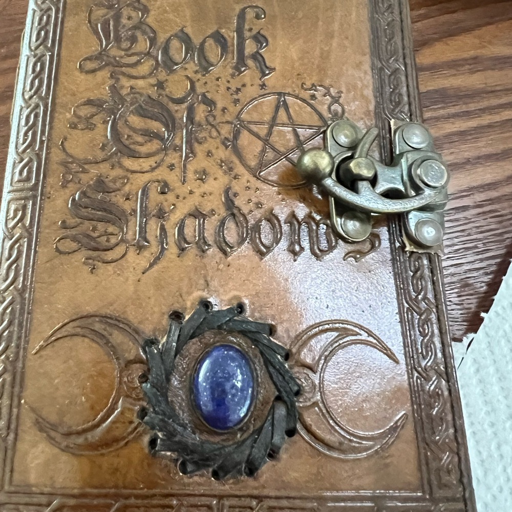 Brown Book of Shadows with Blue Gem